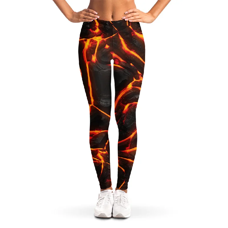 Discount Extravaganza Lava Print Women's Leggings