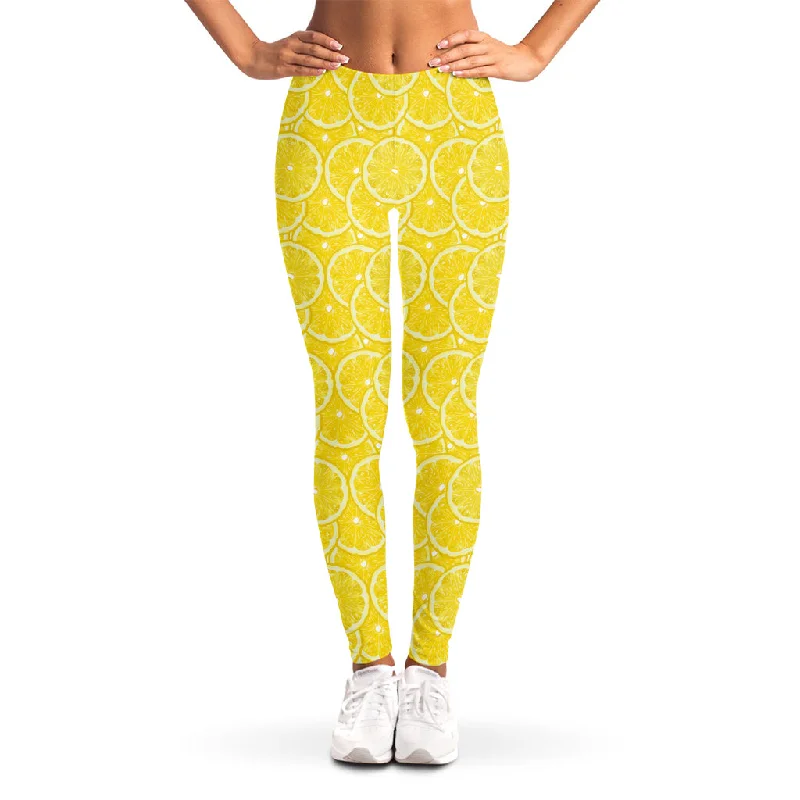 Special Buy Lemon Slices Pattern Print Women's Leggings
