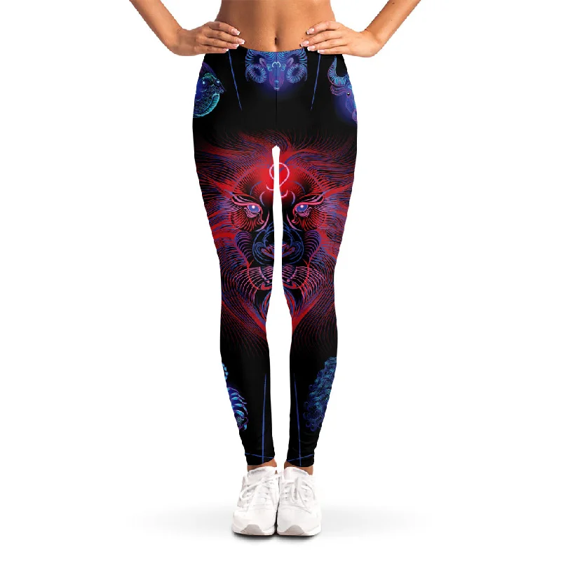 Factory Direct Sale Leo And Astrological Signs Print Women's Leggings