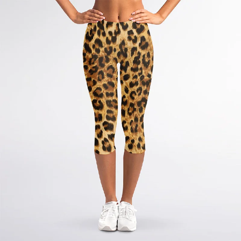 YEAR-End Clearance Leopard Pattern Print Women's Capri Leggings