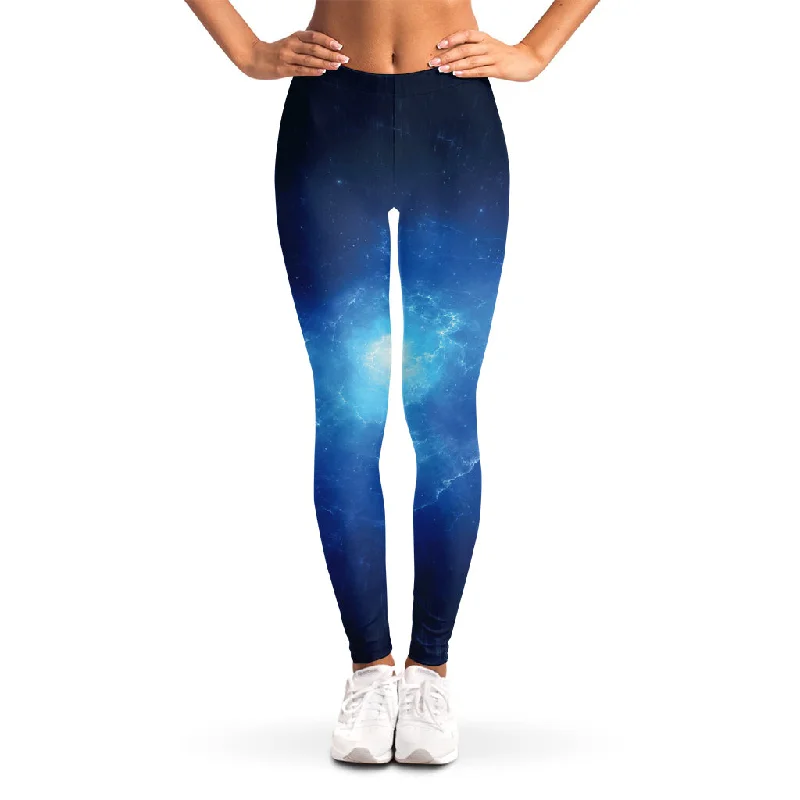 Steals and Deals Light Blue Space Print Women's Leggings