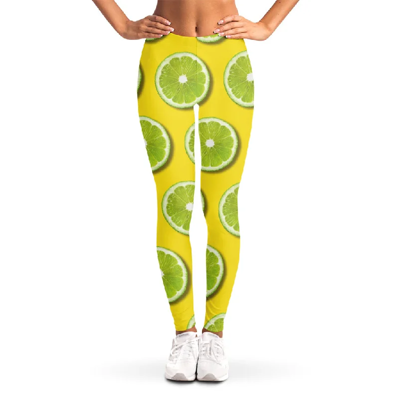 Flash Deals Lime Slices Pattern Print Women's Leggings