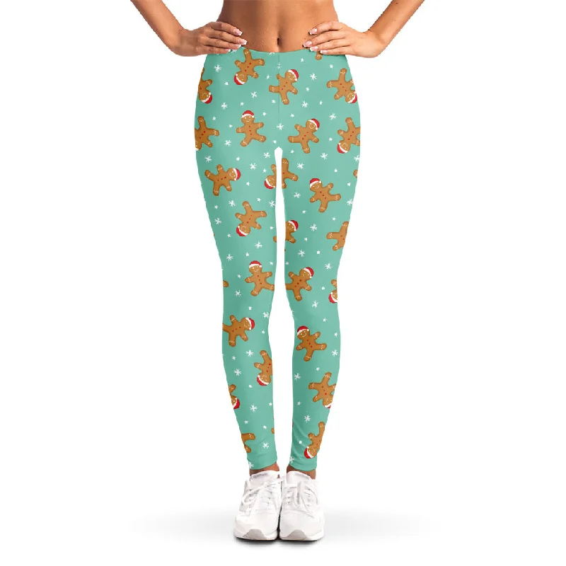 Today’s Deal Little Gingerbread Man Pattern Print Women's Leggings