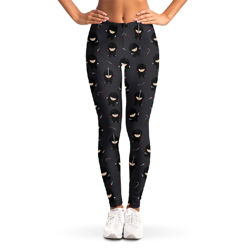 Online Only Little Ninja Pattern Print Women's Leggings
