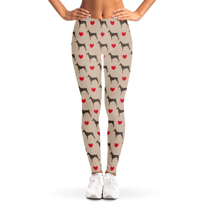 Epic Deals Love Dobermann Pattern Print Women's Leggings
