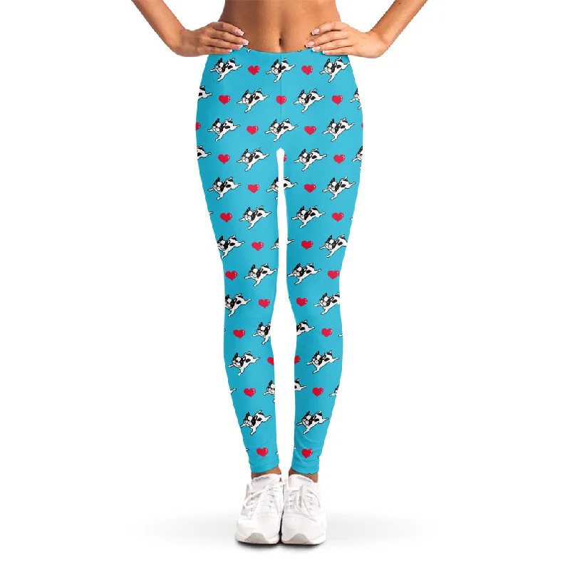 Discount Deals Love French Bulldog Pattern Print Women's Leggings