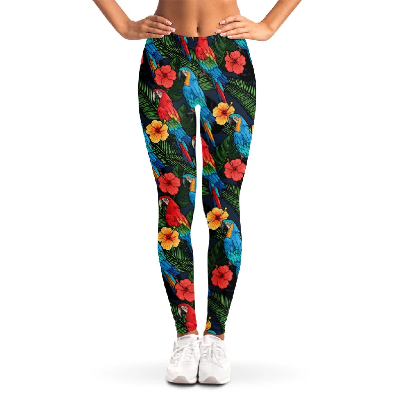 Super Sale Macaw Parrot Pattern Print Women's Leggings