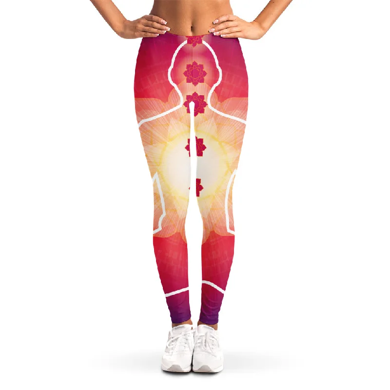 While Supplies Last Mandala Chakras Aura Print Women's Leggings