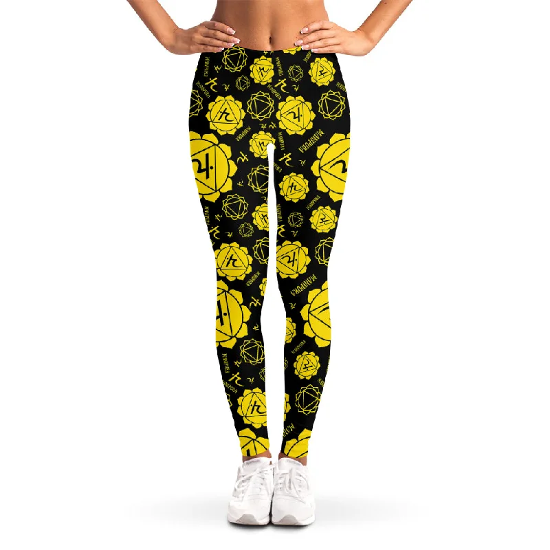 Exclusive Deal Manipura Chakra Pattern Print Women's Leggings