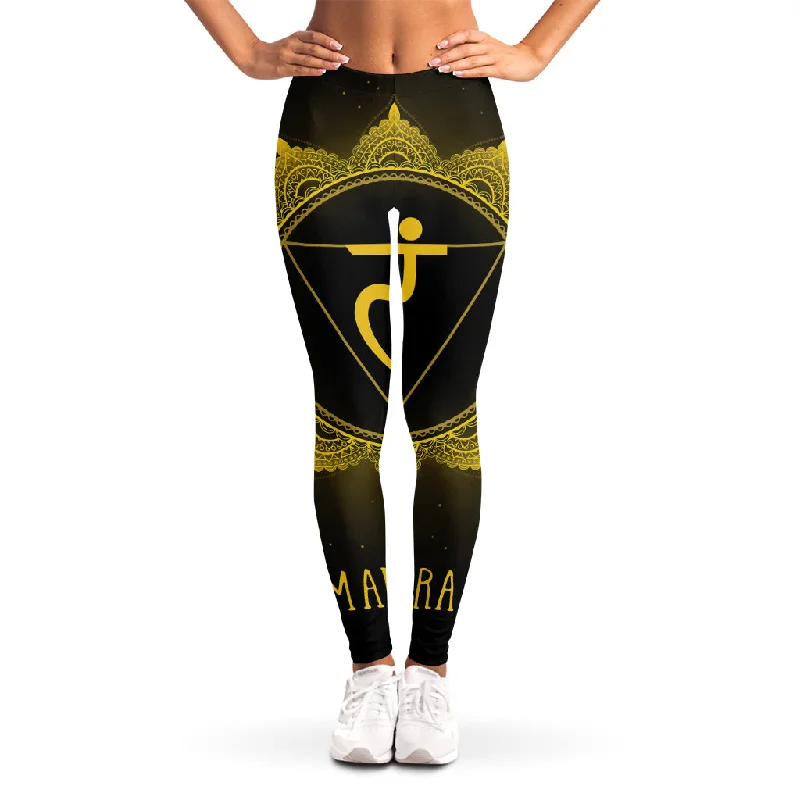 Year-End Sale Manipura Chakra Symbol Print Women's Leggings