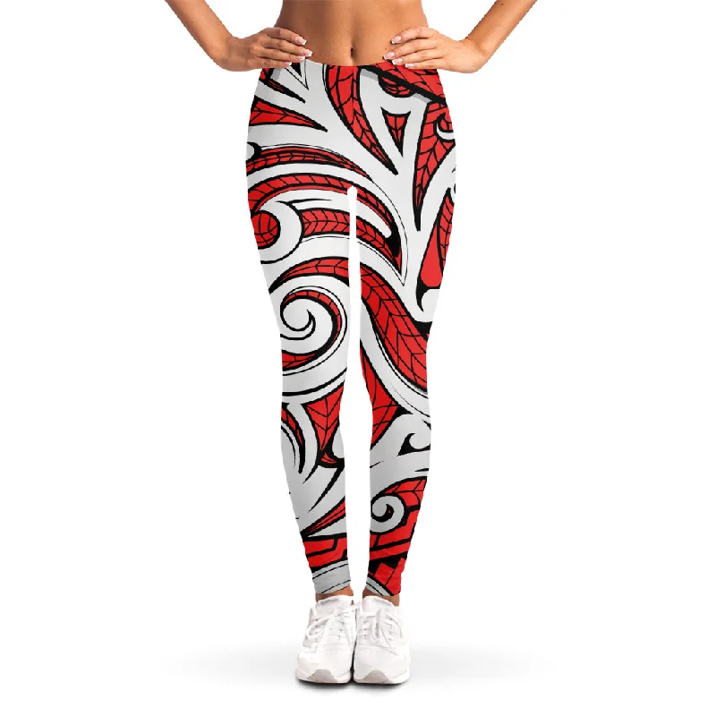 Reduced Prices Maori Kowhaiwhai Tribal Polynesian Print Women's Leggings