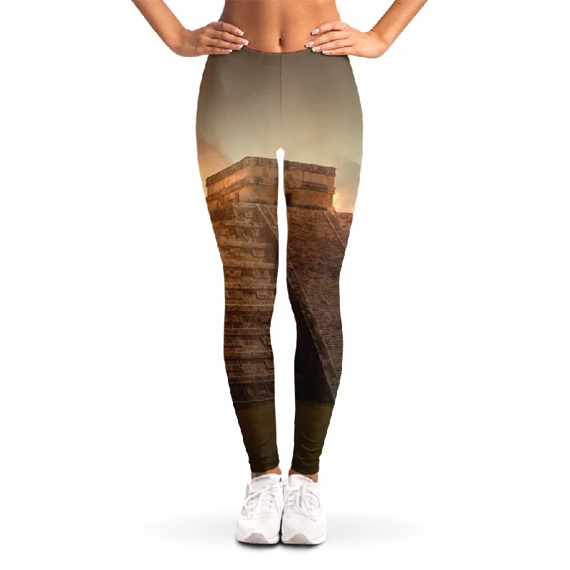 Limited Availability Mayan Pyramid Print Women's Leggings