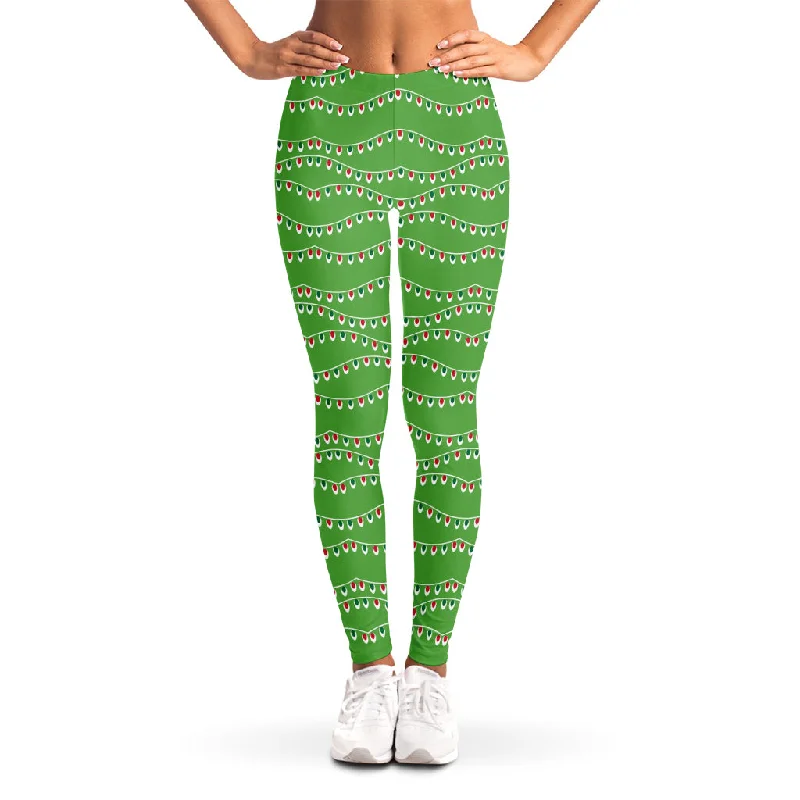 Mega Deal Merry Christmas Lights Pattern Print Women's Leggings