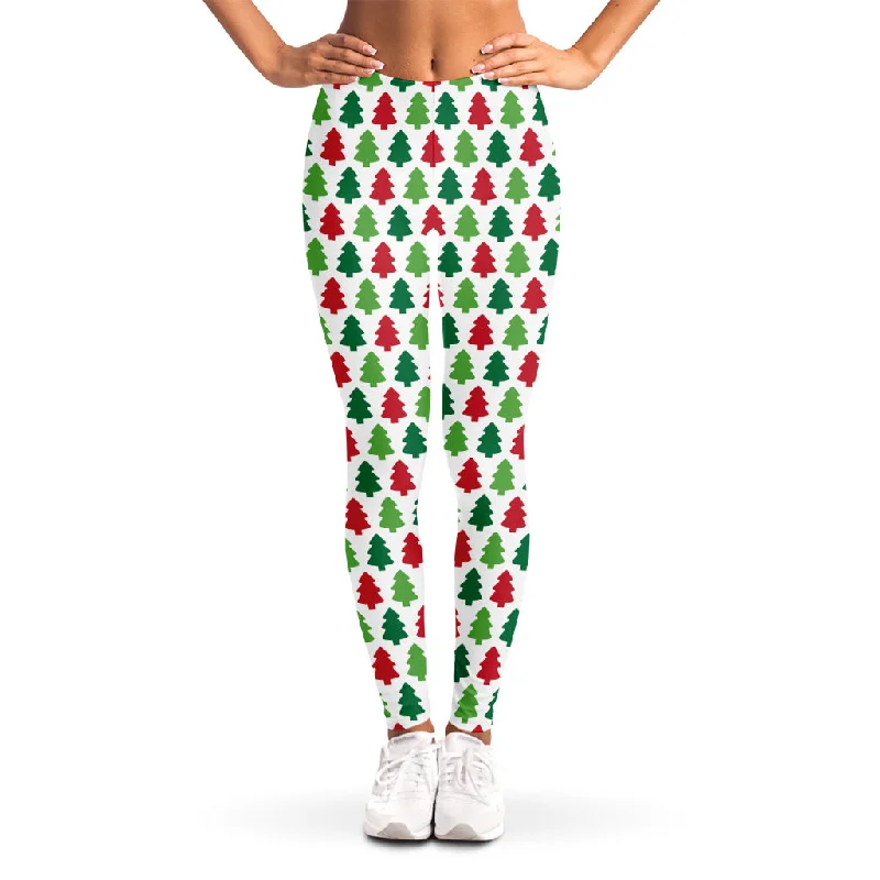 Limited Time Discount Merry Christmas Tree Pattern Print Women's Leggings