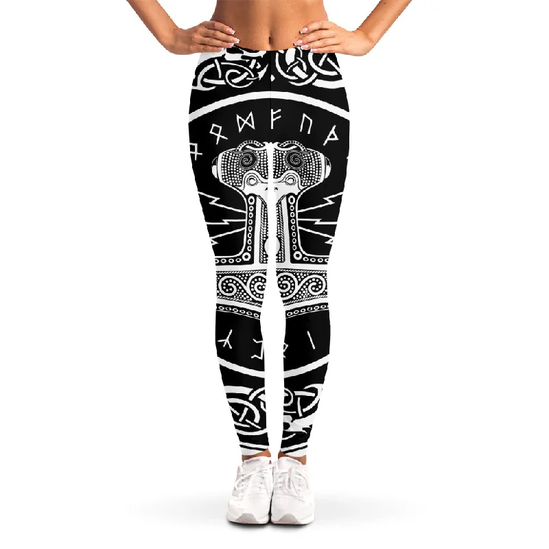 Clearance Sale Mjolnir Norse Mythology Print Women's Leggings