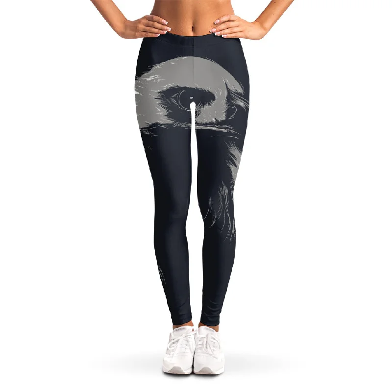 New Markdowns Monochrome Eagle Print Women's Leggings