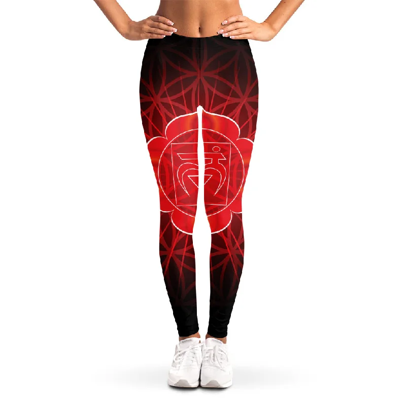 Limited Availability Muladhara Chakra Spiritual Print Women's Leggings