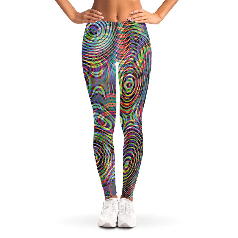 Midnight Madness Multicolor Psychedelic Print Women's Leggings