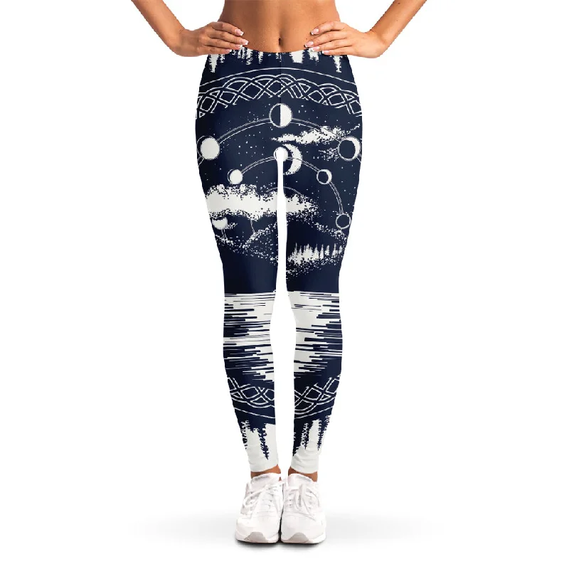 Crazy Deals Mystical Lunar Phase Print Women's Leggings