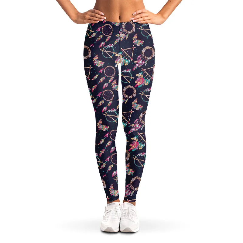 Final Markdown Native American Dream Catcher Print Women's Leggings