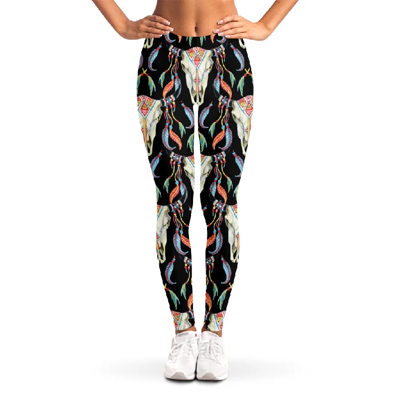 Deal Frenzy Native Buffalo Pattern Print Women's Leggings