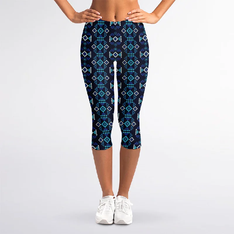 TIME-Limited Offer Native Ethnic Pattern Print Women's Capri Leggings