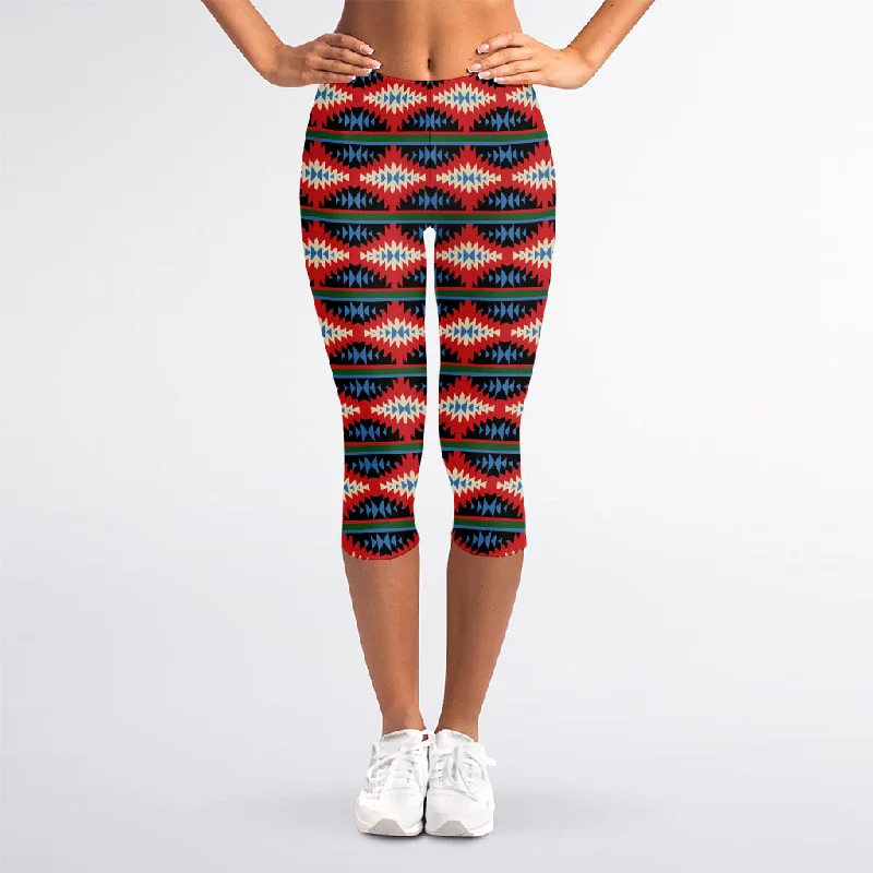 Lowest Price Native Navajo Pattern Print Women's Capri Leggings