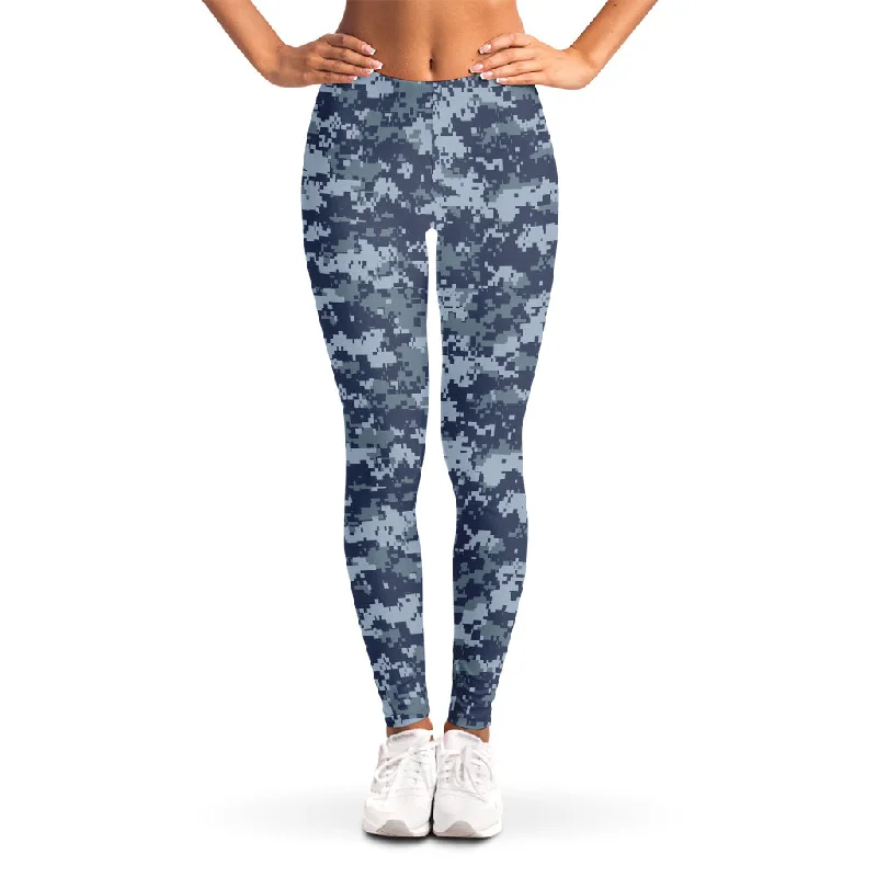 Epic Deals Navy Digital Camo Pattern Print Women's Leggings