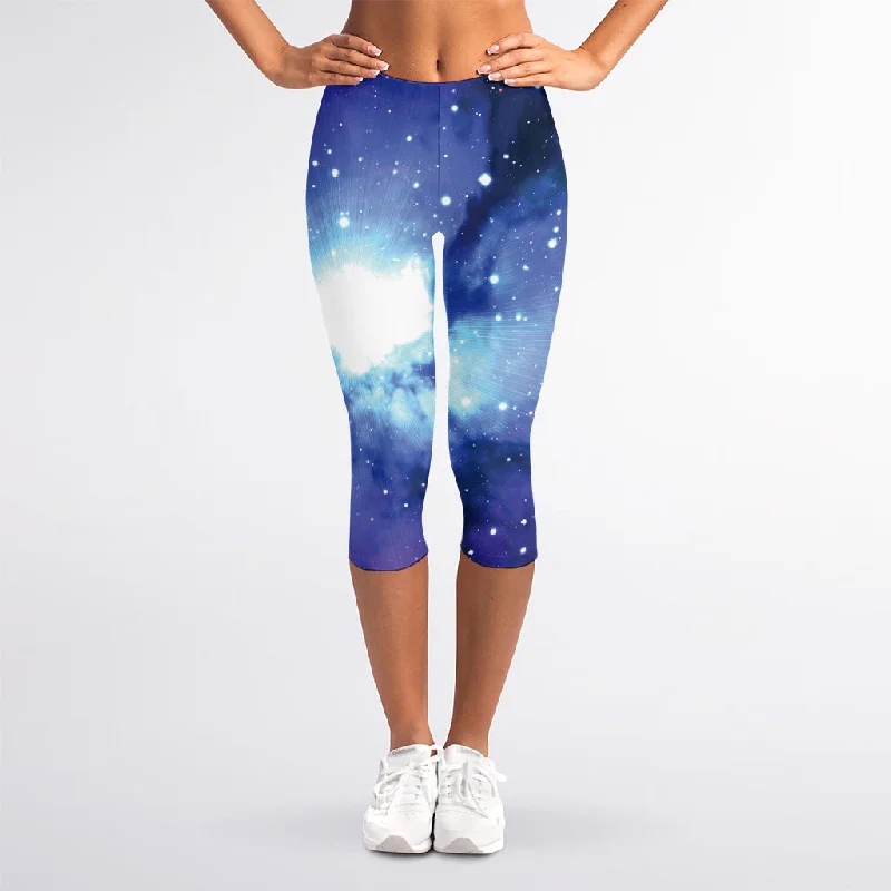 Best Seller Nebula Space Print Women's Capri Leggings