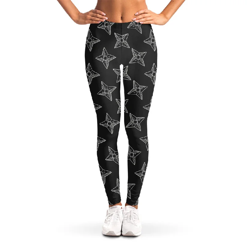 Stock Clearance Ninja Weapon Pattern Print Women's Leggings