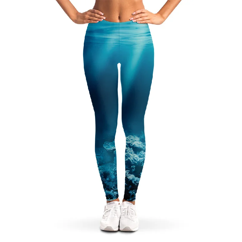 New Markdowns Ocean Underwater Print Women's Leggings