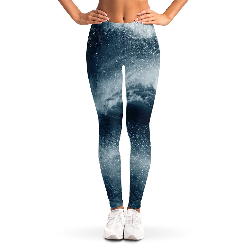 Quick Sale Ocean Wave Print Women's Leggings