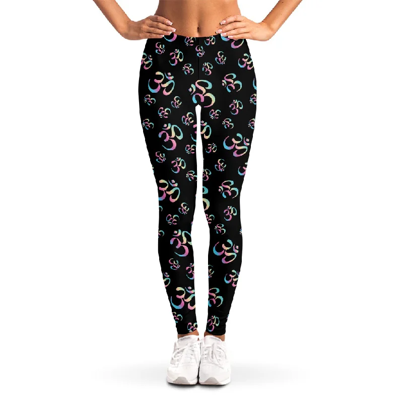 Exclusive Savings Om Sign Pattern Print Women's Leggings