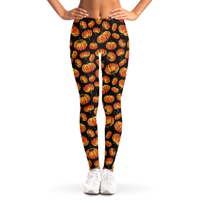 Buy Now Orange Halloween Pumpkin Pattern Print Women's Leggings