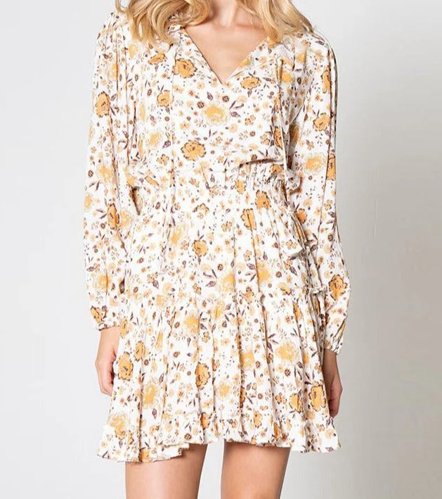 Exclusive Offers ABELLA TIERED RUFFLE DRESS IN OUTDOOR MEADOW