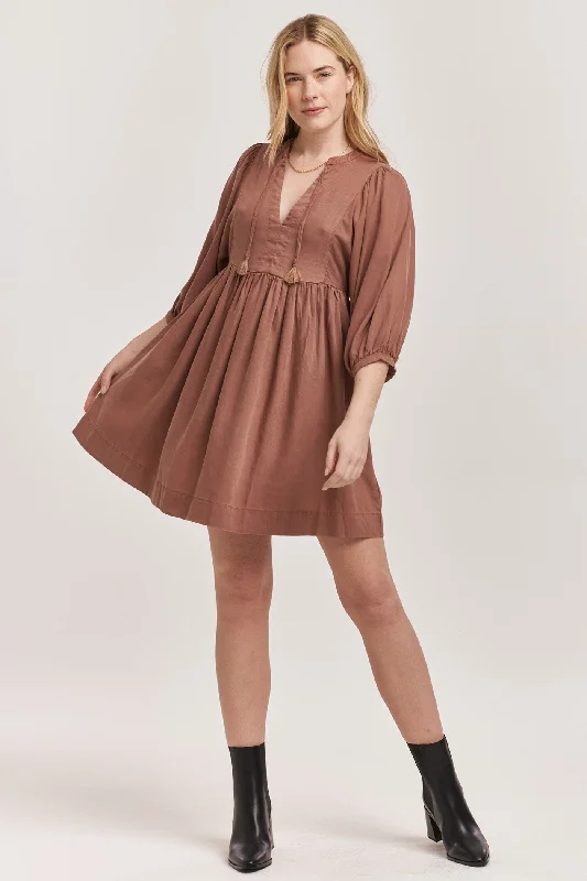 Sneak Peek Sale ALEXIS LONG SLEEVE RELAXED FIT DRESS NUTSHELL