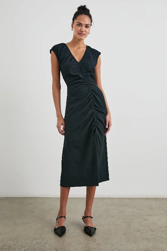 Referral Discount AUREN DRESS - BLACK JACQUARD