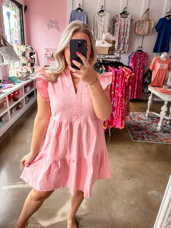 Can't Be Beat Baby Pink Mini Dress
