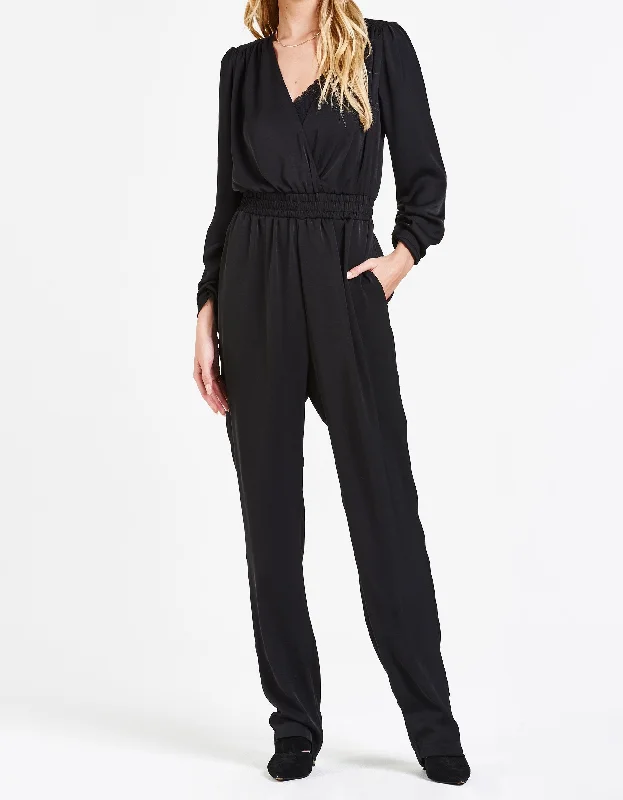Hurry In BROOKE SILKY WRAP ROMPER IRON