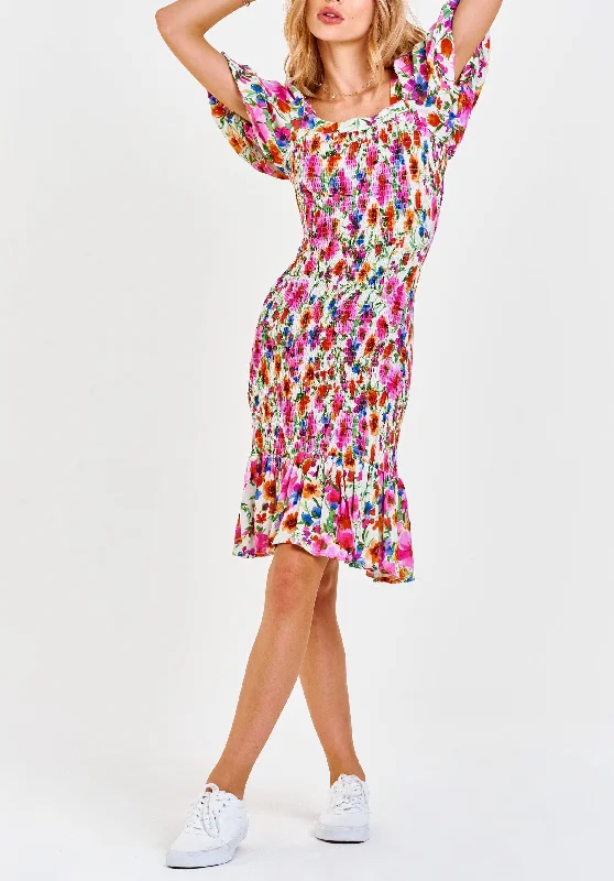 Crazy Deals CAMILLE SMOCKED BODICE DRESS GARDEN PARTY