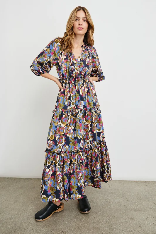 Discount Extravaganza CATERINE DRESS - NAVY WILDFLOWER