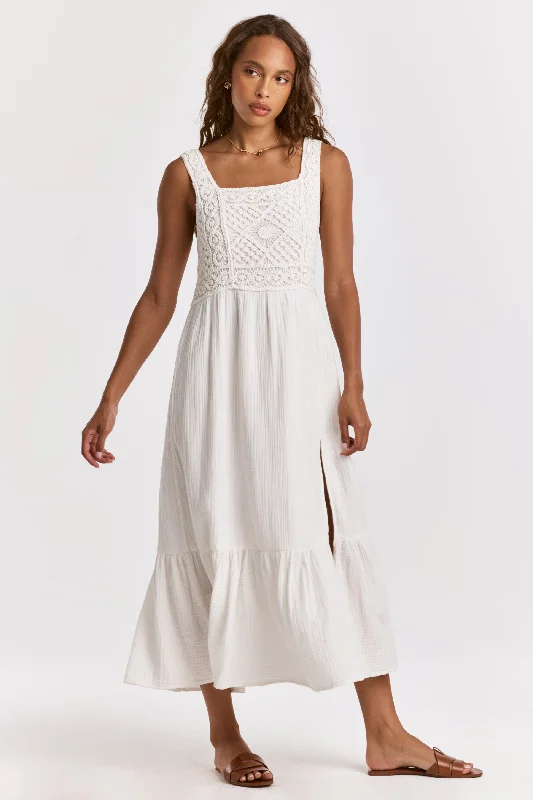Buy Now CHASITY EMBROIDERY TANK DRESS WHITE