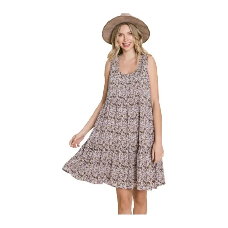 Value Deals Cotton Bleu Dress Ditzy Floral Lavender