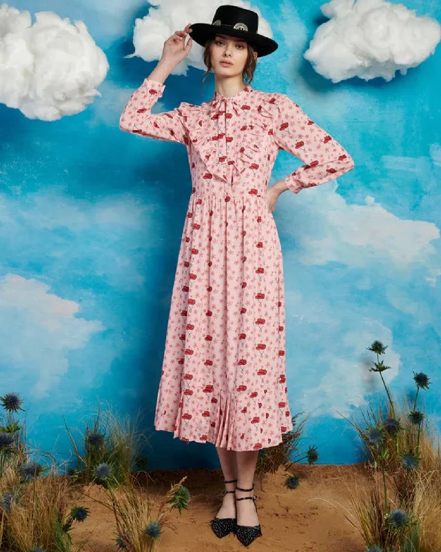 Early Access Cowgirl Print Midi Dress