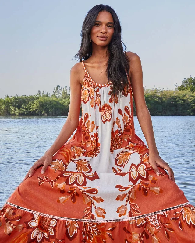 Limited Time Offer Cream Aura Maxi Dress