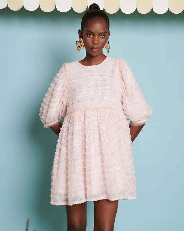Best Seller DREAM Rhubarb Sequin Mini Dress