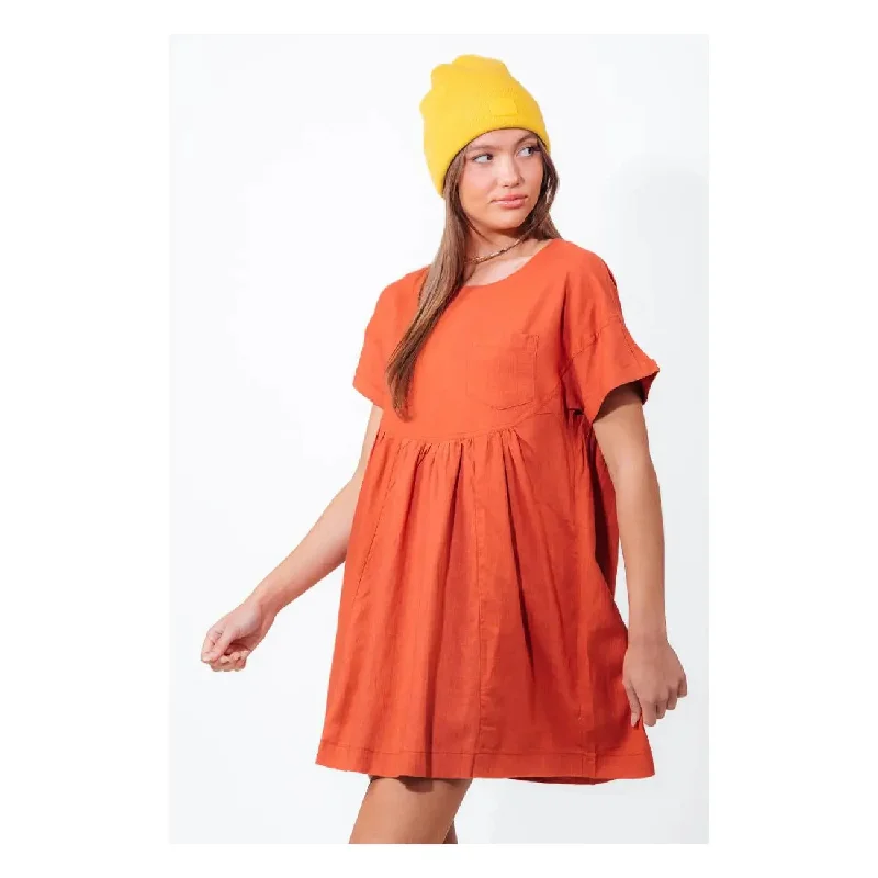 Limited Time Offer Dress Mini Woven Rust