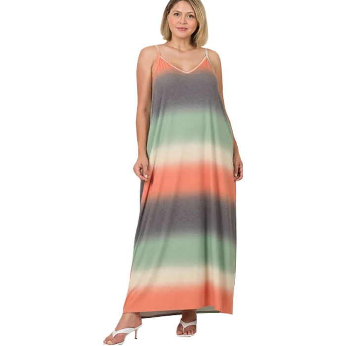 Super Bargain Striped Ombre Maxi Dress