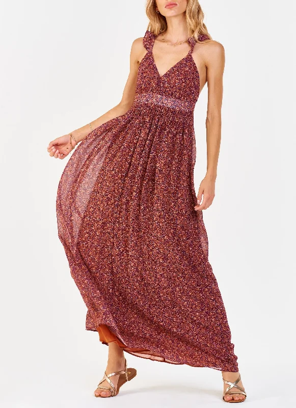 Super Sale ELIA HALTER DRESS TERRACOTTA PALM