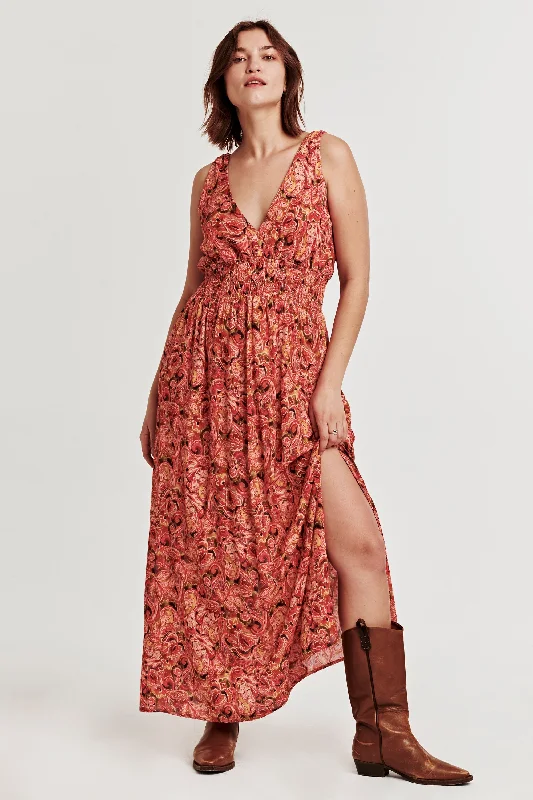 Extra Savings ERIN SMOCK WAIST DRESS AUTUMN PAISLEY